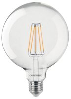 CENTURY LED FILAMENT GLOBE 125mm �IR� 10W E27 4000K 1521Lm 360d 125x174mm IP20 CEN ING125-102740