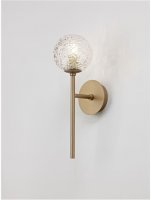 NOVA LUCE n�st�nn� sv�tidlo MIRANO �ir� strukturovan� sklo a mosaz zlat� G9 1x5W 230V IP20 bez ��rovky 9960271