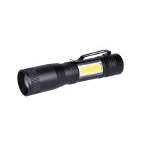 Solight LED kovov� sv�tilna, 150 +60lm, 3W + COB, AA, �ern� WL115