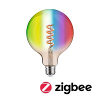 PAULMANN Filament 230V Smart Home Zigbee 3.0 LED Globe G125 E27 6,3W RGBW+ stm�vateln� zlat�