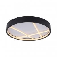 JUST LIGHT LED stropn� sv�tidlo MIKADO, �ern�, kruhov�, stm�vateln�, pam�ov� funkce, SimplyDim 3000K
