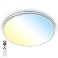 BRILONER Pulup, LED stropn� sv�tidlo, plynule stm�vateln�, d�lkov� ovlada�, matn� chrom 3831014