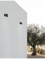 NOVA LUCE venkovn� n�st�nn� sv�tidlo FEND �ern� hlin�k a sklo LED 10W 3000K 100-240V 24st. IP65 9271491