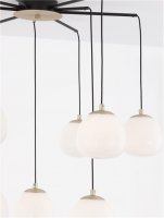 NOVA LUCE z�v�sn� sv�tidlo THE EGG zlat� a matn� �ern� kov leskl� op�lov� sklo G9 8x5W 230V IP20 bez ��rovky 9009260