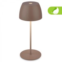 BRILONER LED nab�jec� stoln� lampi�ka Serina Mini, bezdr�tov�, 20cm, IP44, 2,5W, stm�vateln�, dotykov� vyp�na�, p�skov� hn�d� 7503012