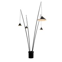 ACA Lighting stojac� lampa DELIA 4-ramenn� �ern� kov 250cm 4xE27 MF7792