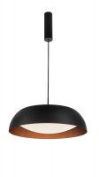 Nova Luce Designov� LED sv�tidlo Landon v �erno m�d�n�m t�nu - pr. 600 x 170 x 1570 mm, 40 W, v�etn� z�v�su, �erno-m�d�n� NV 86009