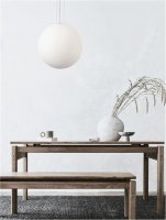 NOVA LUCE závěsné svítidlo NEVOSO opálové sklo a bílý kov E27 1x12W 230V IP20 bez žárovky 920423 NOVA LUCE závěsné svítidlo NEVOSO opálové sklo a bílý kov E27 1x12W 230V IP20 bez žárovky 920423