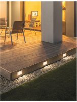 NOVA LUCE venkovn� zapu�t�n� sv�tidlo do zdi COVE matn� b�l� lit� hlin�k a sklen�n� difuzor LED 1.5W 3000K 200-240V 120st. IP54 9083011