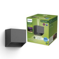 Philips Alix UltraEfficient venkovn� n�st�nn� LED sv�tidlo 4,3W 800lm 2700K IP44, antracitov�
