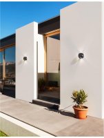 NOVA LUCE venkovn� n�st�nn� sv�tidlo ZARI �ern� hlin�k a sklo Osram LED 4x1W 3000K 100-240V 4x38st. IP54 sv�tlo ve �ty�ech sm�rech 9226214