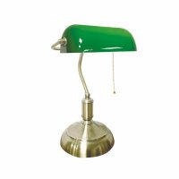 ACA Lighting stoln� lampa PRESTIGE 1xE27 zelen� sklo, patinovan� mosaz, kov SF2007GR