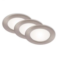 BRILONER 3ks sada LED vestavné svítidlo, pr. 12 cm, 7 W, matný nikl BRI 7115-432 BRILONER 3ks sada LED vestavné svítidlo, pr. 12 cm, 7 W, matný nikl BRI 7115-432