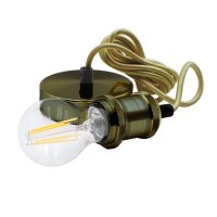 CENTURY Kovov� Z�v�s FUSION BARVA BRONZ pro LED ��rovky d�lka 1500mm E27 IP20 CEN FSBR-150