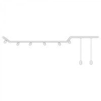 BRILONER 1-f�zov� li�tov� syst�m, 6x spot, 2x z�v�sn� sv�tidla, 3 rohov� spojka, b�l� 8013086