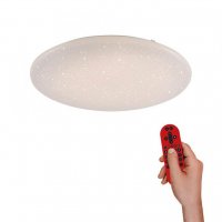 LEUCHTEN DIREKT is JUST LIGHT LED stropn� sv�tidlo kruhov� v b�l� s hv�zdn�m nebem a nastavitelnou barvou sv�tla Smart Home MEDION RGB+3000-5000K