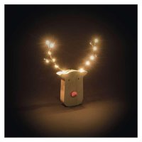 EMOS LED dekorace d�ev�n� - sob, 16 cm, 2x AAA, vnit�n�, tepl� b�l�, �asova� DCWW42