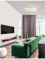 NOVA LUCE stropn� sv�tidlo JERTUNA zlat� hlin�k a akryl LED 33W 230V 3000K IP20 9545233