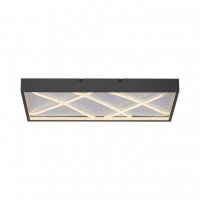 JUST LIGHT LED stropn� sv�tidlo MIKADO, �ern�, hranat�, stm�vateln�, pam�ov� funkce, SimplyDim 3000K