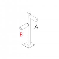 Artemide Walking - stojna 900 - 2x90d hlavy - A 90h + B 60h T4506E30