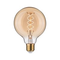 PAULMANN Rustic Shine Standard 230V LED Globe E27 Filament S-Form 4,2W 1800K stm�vateln� zlat�