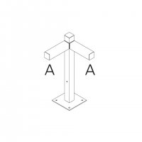 Artemide Walking - stojna 600 - 2x90d hlavy - A 60h T4505B30