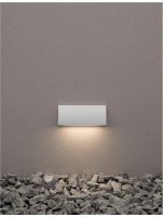 NOVA LUCE venkovn� n�st�nn� sv�tidlo LIV b�l� lit� hlin�k a sklen�n� difuzor LED 3.5W 3000K 200-240V 120st. IP54 9018061