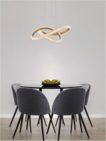 NOVA LUCE z�v�sn� sv�tidlo MEDORA mosazn� zlat� hlin�k a akryl LED 42W 230V 3000K IP20 stm�vateln� 9748155