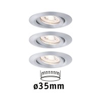 PAULMANN LED vestavn� sv�tidlo Nova mini v�klopn� 3x4W 2700K hlin�k brou�en� 230V 942.97