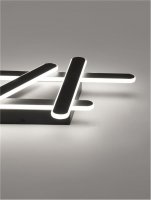 NOVA LUCE stropn� sv�tidlo WILLOW �ern� ocel a akryl Dx54.7x33.9x5.6cm LED 40W stm�vateln� 9210919