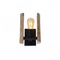 LEUCHTEN DIREKT is JUST LIGHT nástěnné svítidlo, přírodní dřevo, rustikální, černá, 1 ramenné LEUCHTEN DIREKT is JUST LIGHT nástěnné svítidlo, přírodní dřevo, rustikální, černá, 1 ramenné