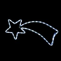 ACA Lighting V�no�n� venkovn� dekorace kometa, 48 LED 2m hadice, studen� b�l�, FLASH efekt, IP20 68x29cm, 1.5m nap�jec� kabel X081820717