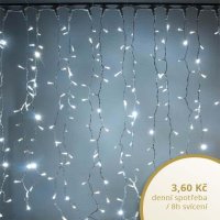 LED sv�teln� z�clona - 1x5m, ledov� b�l�, 500 diod