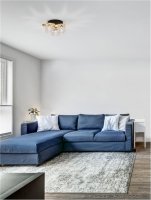 NOVA LUCE stropn� sv�tidlo LAWAN leskl� zlat� a matn� �ern� kov strukturovan� sklo E14 3x5W 230V IP20 bez ��rovky 9009293