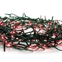 ACA Lighting 300 LED �et�z po 5cm multicolor 220-240V + prodlou�iteln� max 2 sady IP44 15+3m zelen� kabel X08300411