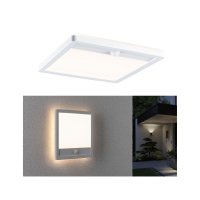 PAULMANN LED venkovn� panel Lamina v�. pohybov� �idlo IP44 hranat� 250x250mm 3000K 14,5W 230V b�l� um�l� hmota