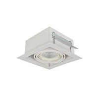 Stropn� z�pustn� bodov� sv�tidlo AZzardo Nova 1 white/white AZ2870 GU10+ADAP111/ES111 1x40/1x50W IP20 19,5cm b�l�