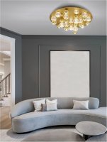 NOVA LUCE stropn� sv�tidlo BRILLE zlat� hlin�k a sklo LED 86W 230V 3200K IP20 stm�vateln� 9695700