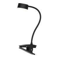 Solight LED stoln� nab�jec� lampi�ka, 2W, 210lm, 3CCT, �ern�, clip WO3001-B