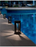 NOVA LUCE venkovní sloupkové svítidlo DEVORA tmavě šedý hliník a skleněný difuzor LED 8W 3000K 220-240V IP54 826423 NOVA LUCE venkovní sloupkové svítidlo DEVORA tmavě šedý hliník a skleněný difuzor LED 8W 3000K 220-240V IP54 826423