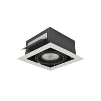 Stropn� z�pustn� bodov� sv�tidlo AZzardo Nova 1 white/black AZ2871 GU10+ADAP111/ES111 1x40/1x50W IP20 19,5cm b�lo-�ern�