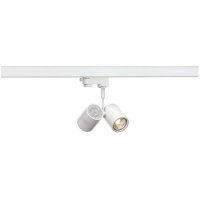 BIG WHITE BIMA 2, bodové svítidlo pro vysokonapěťovou 3fázovou proudovou sběrnici, dvě žárovky, QPAR51, kulaté, bílé matné, max. BIG WHITE BIMA 2, bodové svítidlo pro vysokonapěťovou 3fázovou proudovou sběrnici, dvě žárovky, QPAR51, kulaté, bílé matné, max.