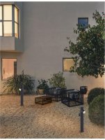 NOVA LUCE venkovn� sloupkov� sv�tidlo RAMO tmav� �ed� hlin�k sklen�n� difuzor GU10 2x7W 220-240V IP65 bez ��rovky 9291703