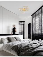 NOVA LUCE stropn� sv�tidlo BILBAO pl�tkovan� zlat� hlin�k a akryl LED 55W 230V 3000K IP20 stm�vateln� 9508432