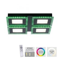 LEUCHTEN DIREKT is JUST LIGHT LED stropní svítidlo černé RGB barevné scény CCT stmívatelné 2700-5000K LD 14511-18 LEUCHTEN DIREKT is JUST LIGHT LED stropní svítidlo černé RGB barevné scény CCT stmívatelné 2700-5000K LD 14511-18