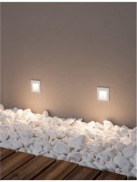 NOVA LUCE venkovn� zapu�t�n� sv�tidlo do zdi KRYPTON b�l� hlin�k LED 3W 3000K 220-240V 15st. IP54 727001