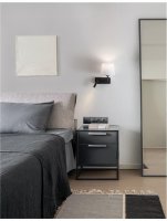 NOVA LUCE n�st�nn� sv�tidlo SAVONA b�l� st�nidlo a �ern� hlin�k nastaviteln� - vyp�na� na t�le LED Samsung 3W 3000K E27 1x12W 230V IP20 bez ��rovky �tec� lampi�ka 9919151