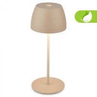 BRILONER LED nab�jec� stoln� lampi�ka Serina Mini, bezdr�tov�, 20cm, IP44, 2,5W, stm�vateln�, dotykov� vyp�na�, b�ov� 7503011