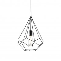 Závěsné svítidlo Ideal Lux Ampolla-3 SP1 nero 148175 černé 30cm Závěsné svítidlo Ideal Lux Ampolla-3 SP1 nero 148175 černé 30cm