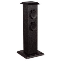 Ecolite Zahradn� sloupek 4x z�suvka s krytem, IP44 XSMM-204F